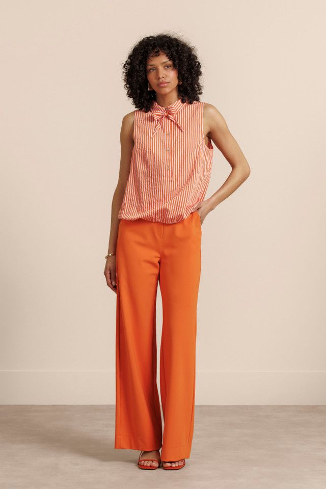 Studio Anneloes Lexie bonded trousers, orchid orange Studio Anneloes Lexie bonded trousers, orchid orange