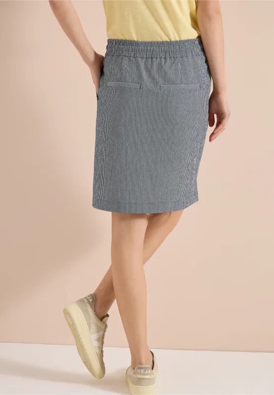 Cecil Knielange rok van seersucker stof, palm breeze green