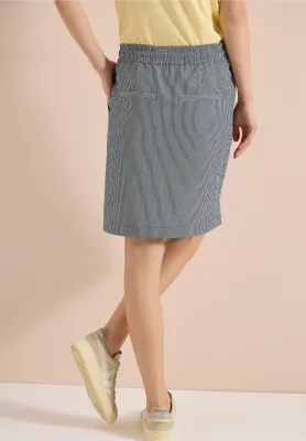 Cecil Knielange rok van seersucker stof, palm breeze green
