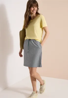 Cecil Knielange rok van seersucker stof, palm breeze green Cecil Knielange rok van seersucker stof, palm breeze green