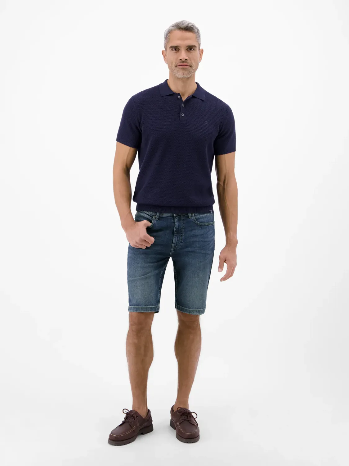 Lerros korte broek,  classic navy