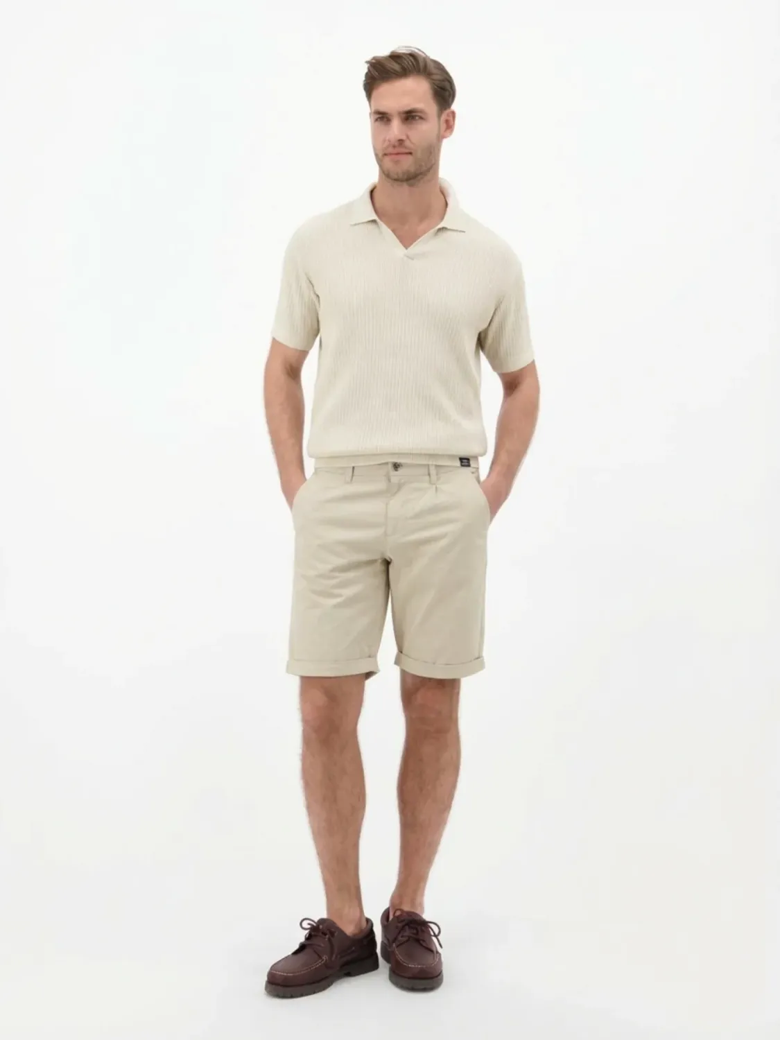 Lerros korte broek, bone white Lerros korte broek, bone white