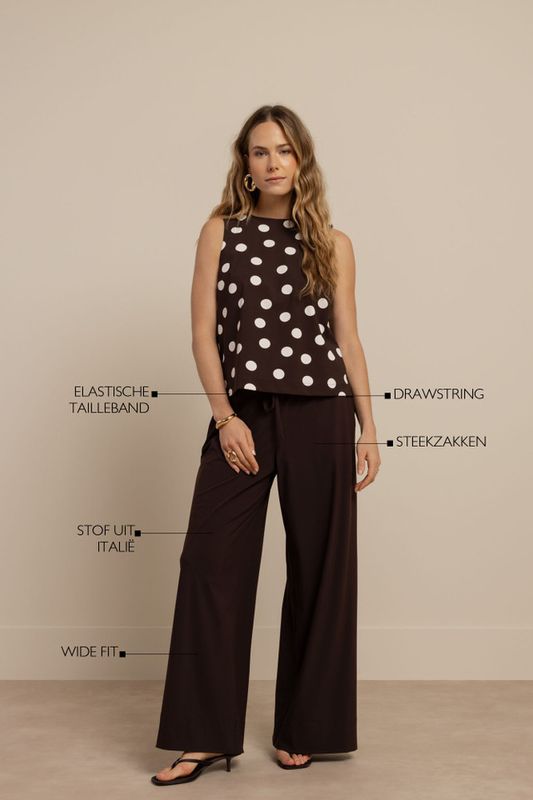 Studio Anneloes Grace trousers, espresso