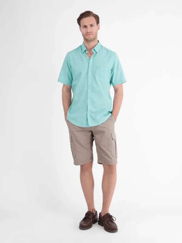 Lerros overhemd met korte mouw, reef blue
