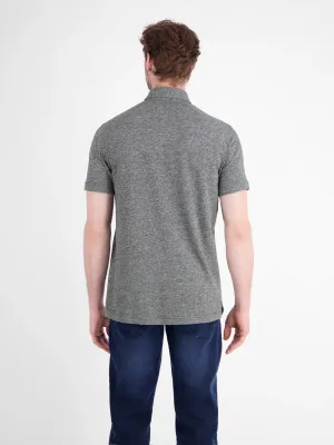 Lerros poloshirt van katoen-linnenmix, classic navy