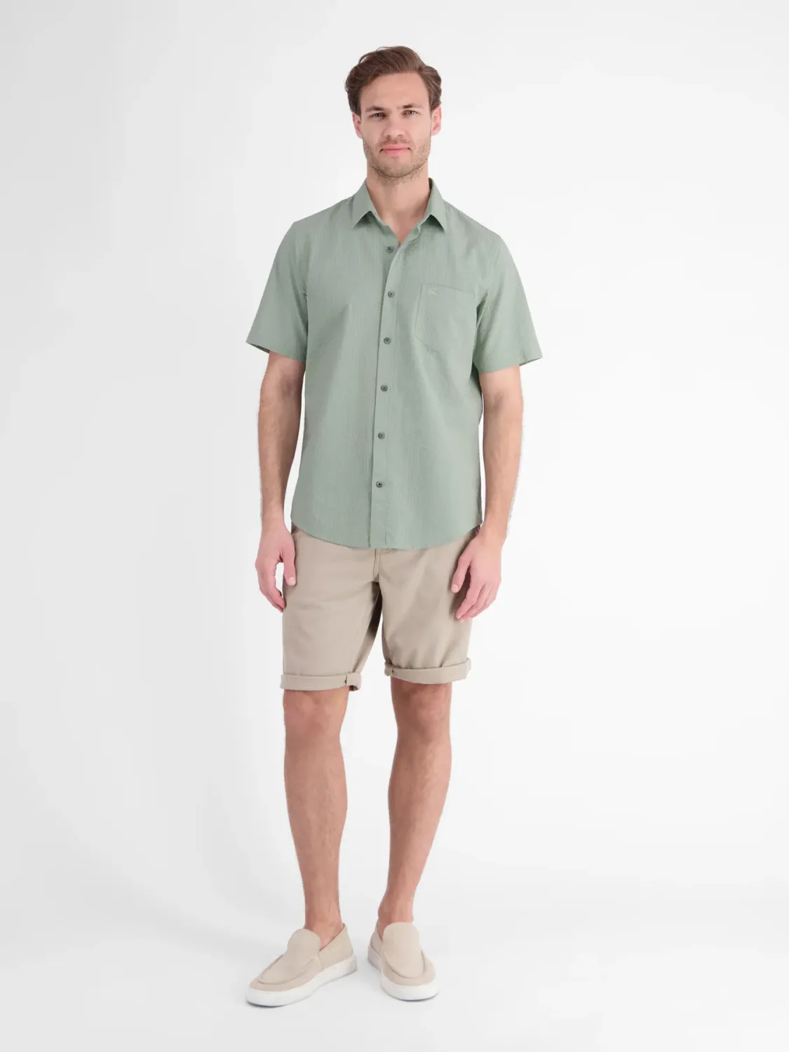 Lerros Casual overhemd met korte mouwen, bay green Lerros Casual overhemd met korte mouwen, bay green