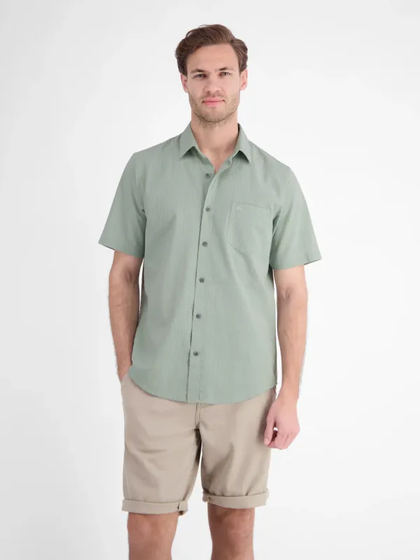 Lerros Casual overhemd met korte mouwen, bay green