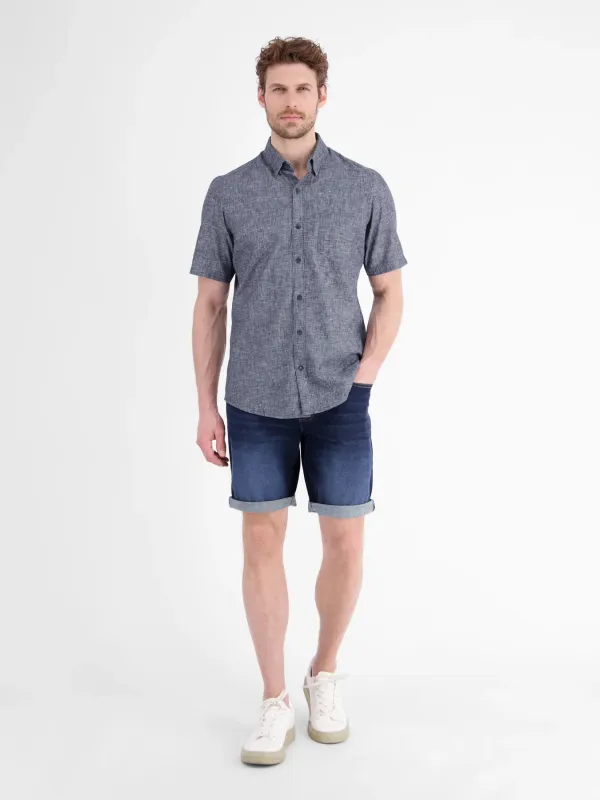 Lerros overhemd met korte mouw, classic navy