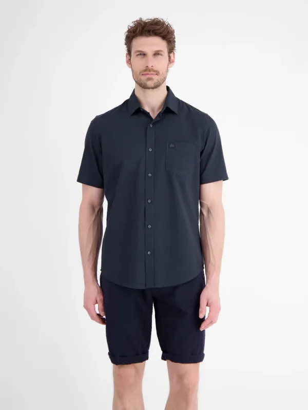 Lerros Casual overhemd met korte mouwen, classic navy
