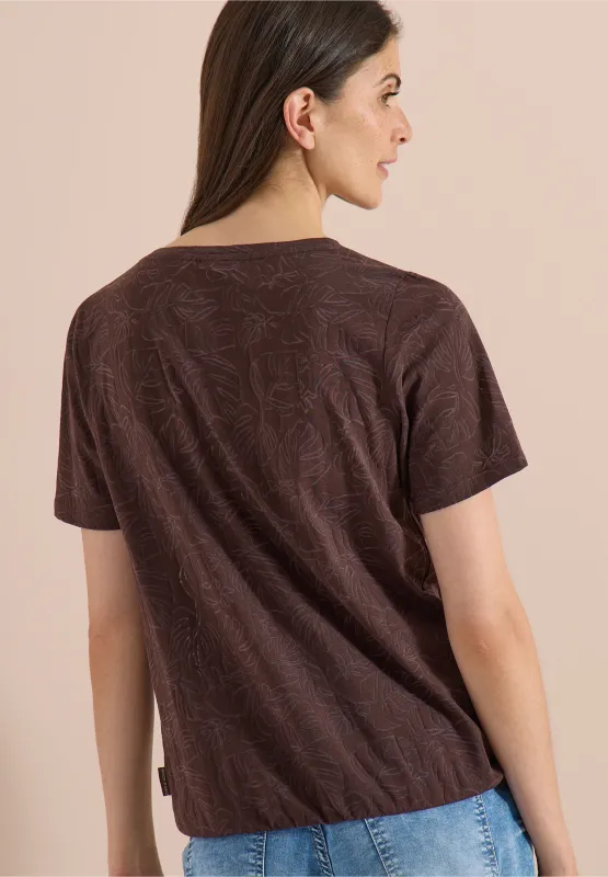 Cecil Shirt met uitgebleekt effect, brown cacao