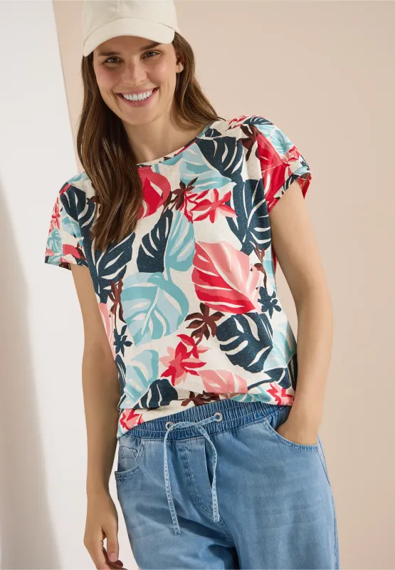 Cecil Shirt met boothals, light alabaster whit