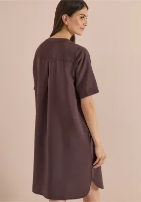 Cecil Knie-lange jurk met split, brown cacao