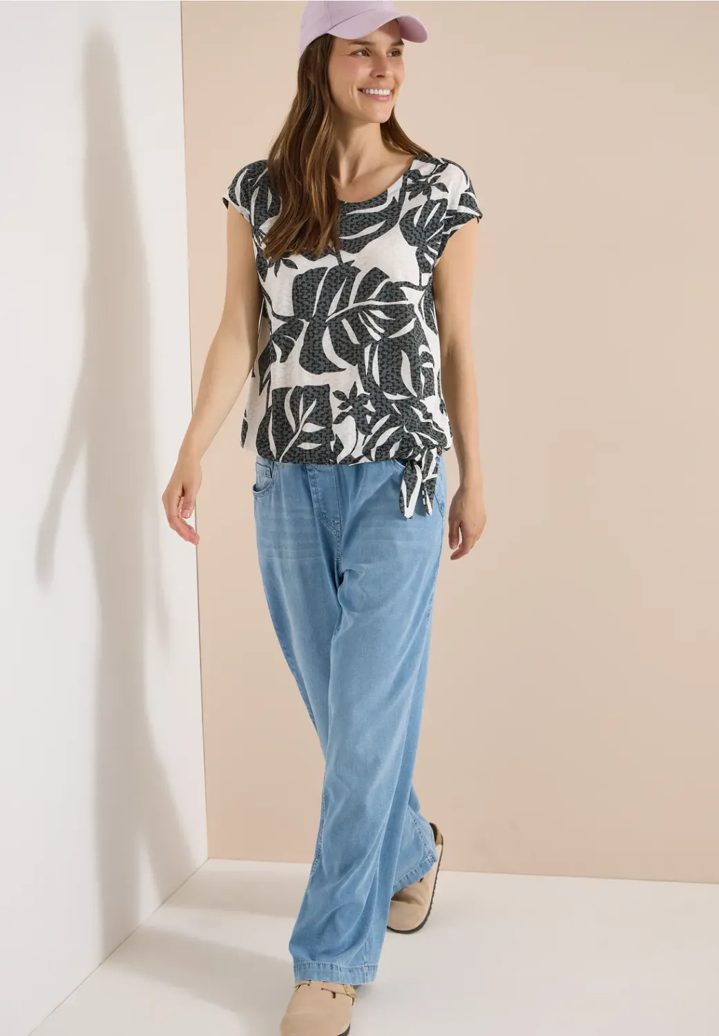 Cecil Shirt met burn-out look, palm breeze green Cecil Shirt met burn-out look, palm breeze green