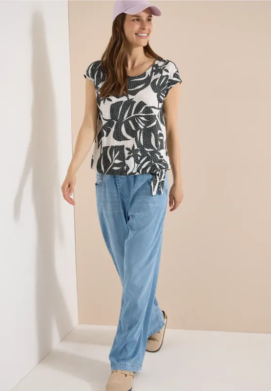 Cecil Shirt met burn-out look, palm breeze green