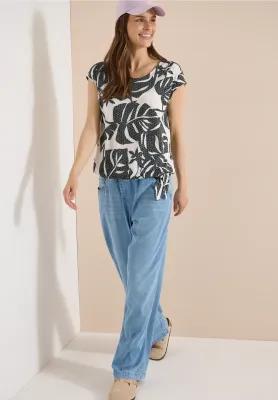 Cecil Shirt met burn-out look, palm breeze green