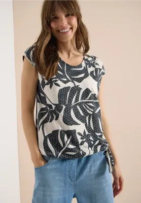 Cecil Shirt met burn-out look, palm breeze green