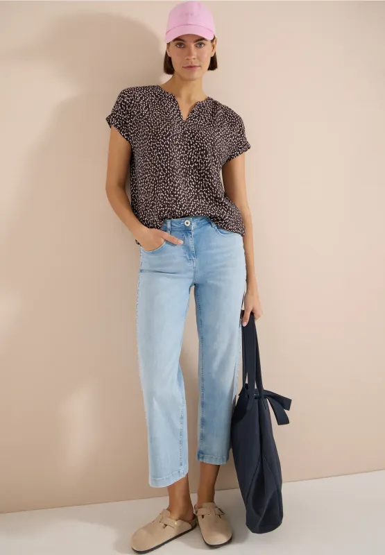 Cecil Blouse met hangende schouder, brown cacao