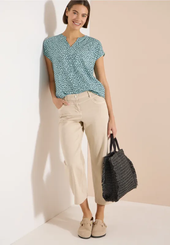 Cecil Blouse met hangende schouder, crystal mint