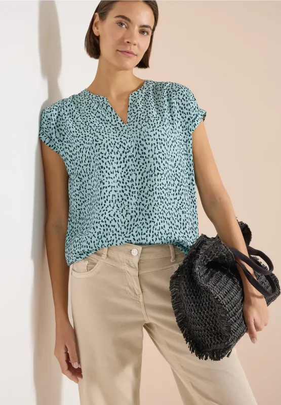 Cecil Blouse met hangende schouder, crystal mint