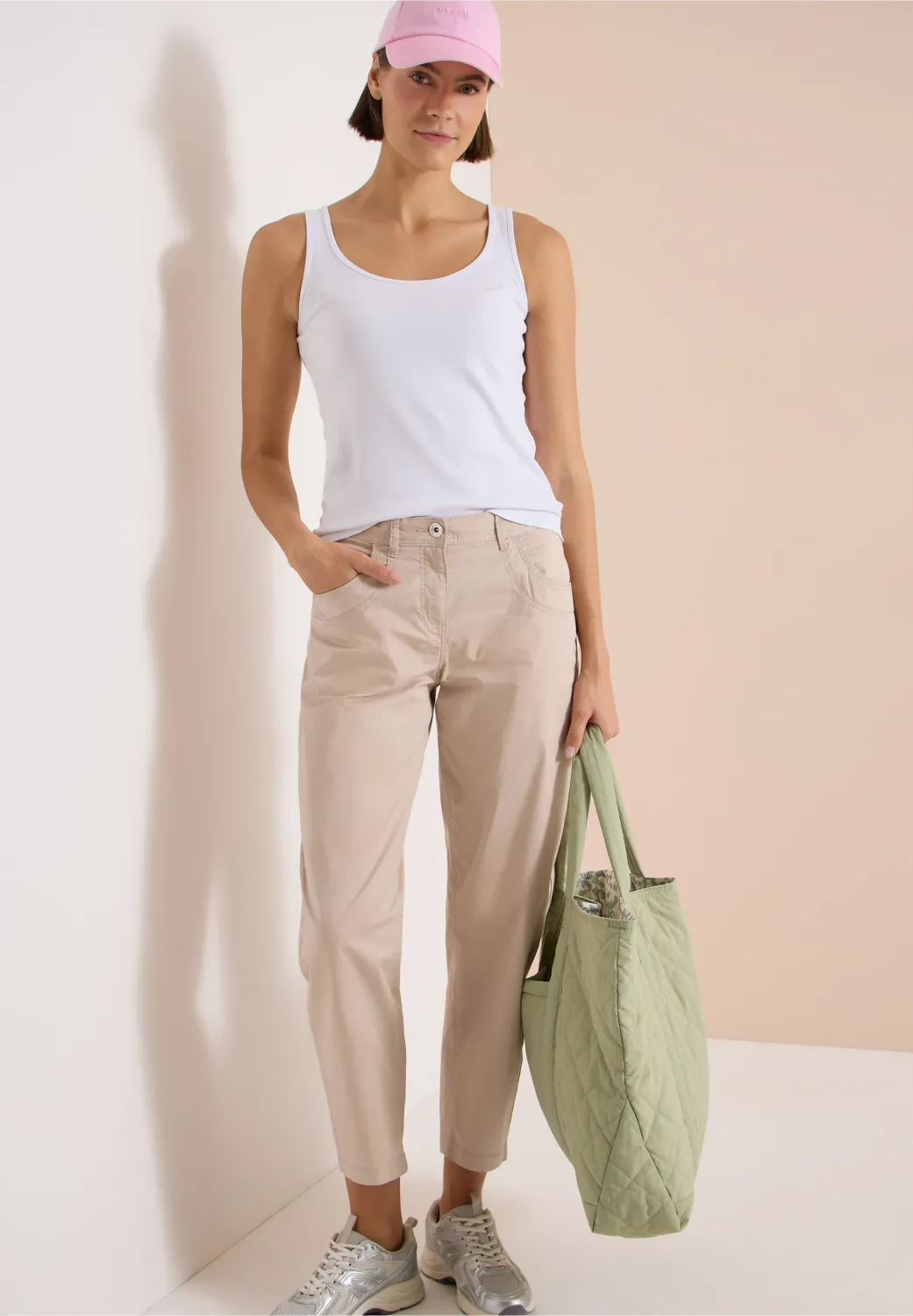 Cecil broek met wijd uitlopende pijpen, cashmere beige Cecil broek met wijd uitlopende pijpen, cashmere beige