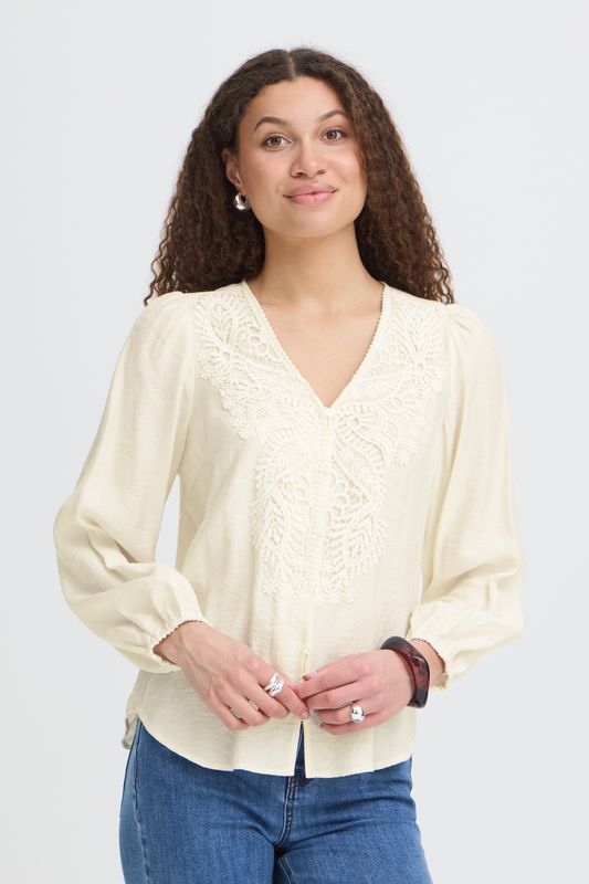 Fransa blouse, Whisper White