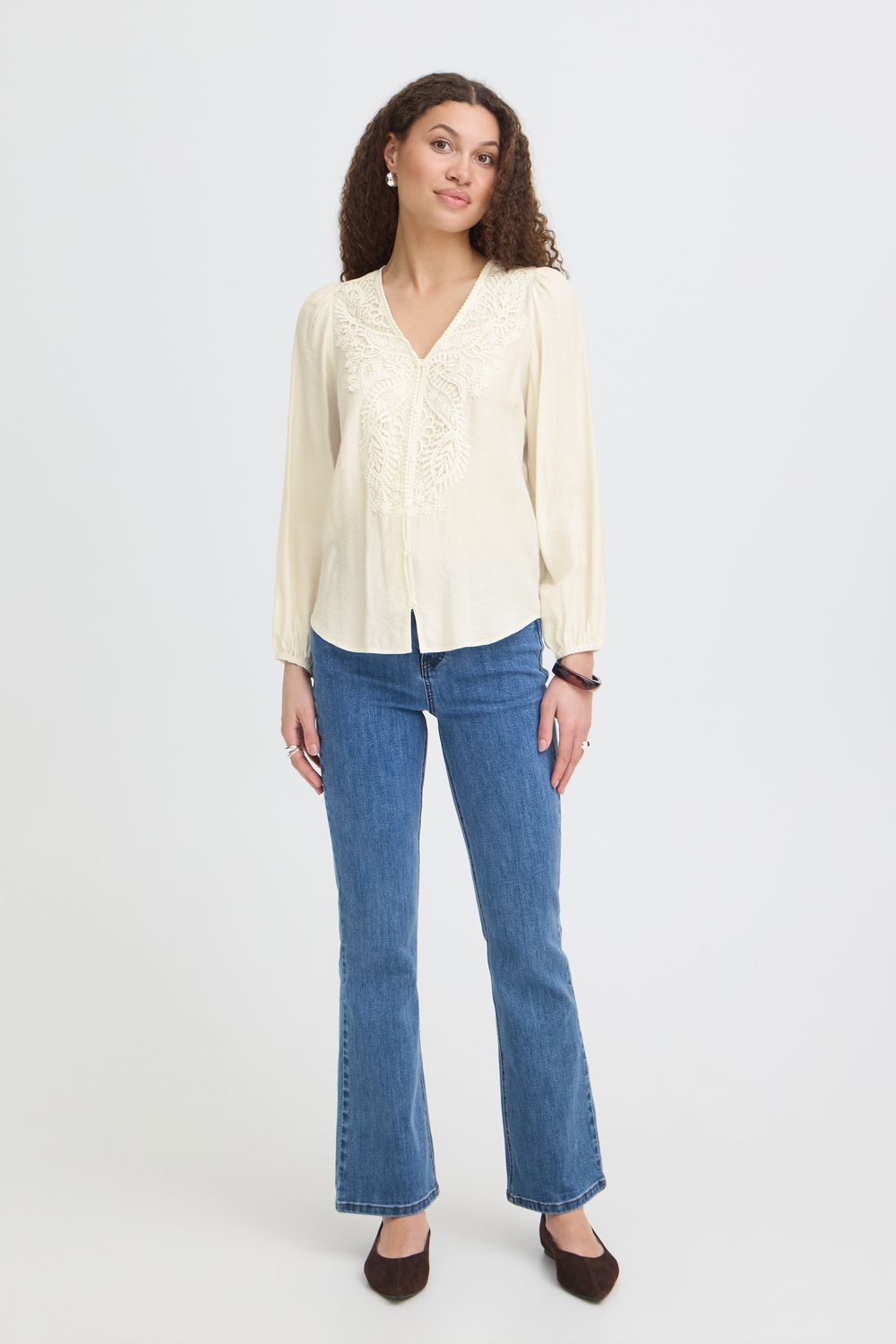 Fransa blouse, Whisper White