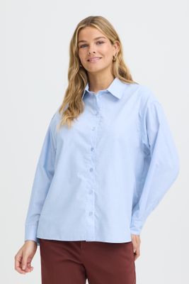 Fransa blouse, Cashmere Blue Melange