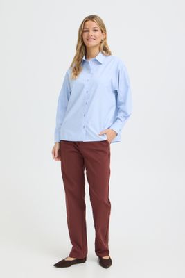 Fransa blouse, Cashmere Blue Melange