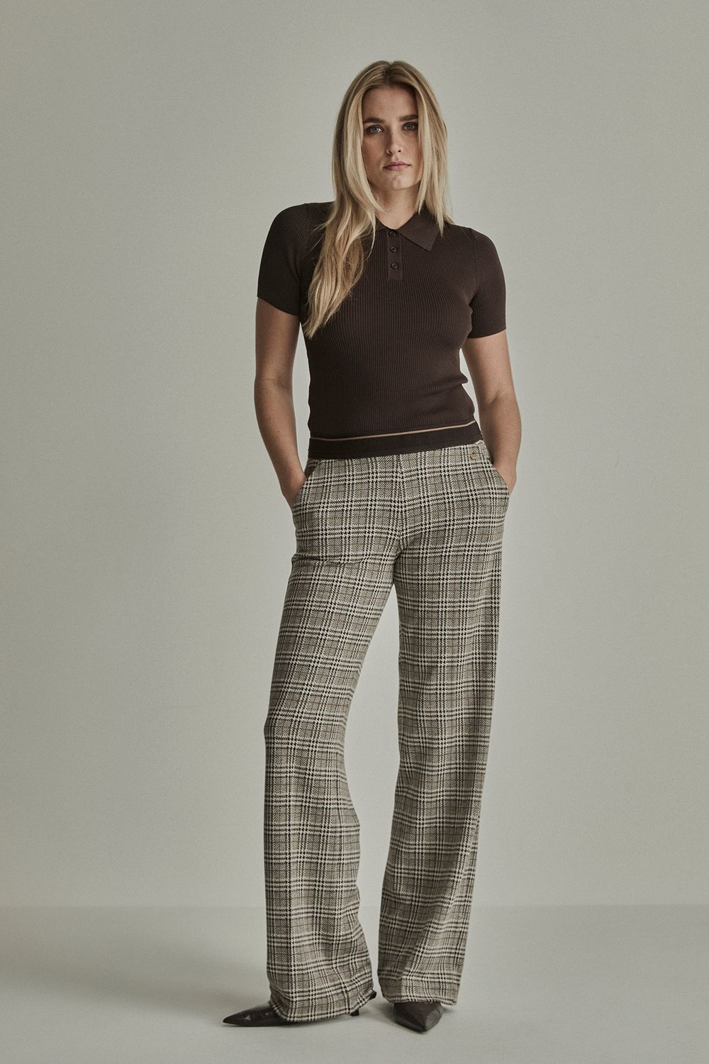 Para Mi Mira (Elastic) - Knitted Jacquards, Zigzag Brown