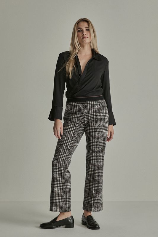 Para Mi Noa - Knitted Jacquards  Check Camel