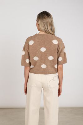 Nukus Lara Pullover Dots, Taupe