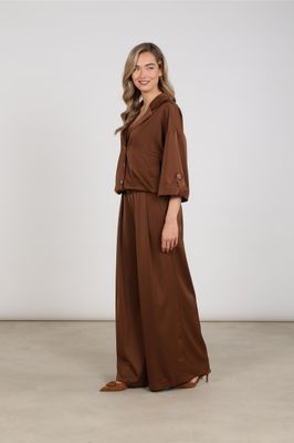 Nukus June Pants Shiny, Espresso Nukus June Pants Shiny, Espresso