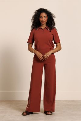 Studio Anneloes Lexie piping trousers, rust Studio Anneloes Lexie piping trousers, rust