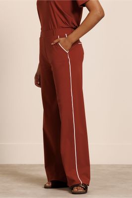 Studio Anneloes Lexie piping trousers, rust