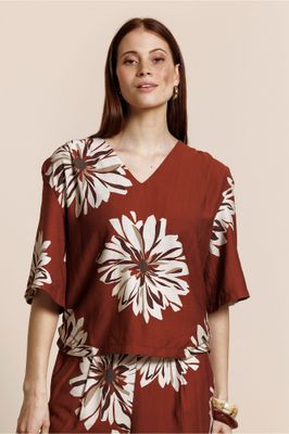 Studio Anneloes Maddi jane flower top, rust