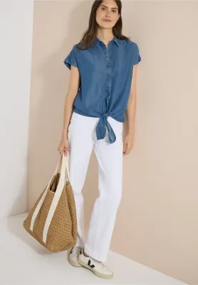 Cecil Overhemdblouse, mid blue wash