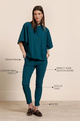 Studio Anneloes Startup summer trousers, teal
