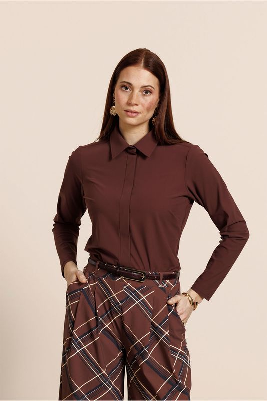 Studio Anneloes Poppy blind shirt, chestnut