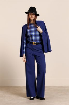 Studio Anneloes Lexie bonded trousers, ink blue