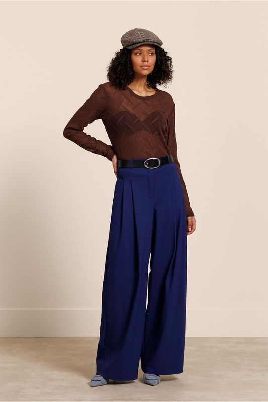 Studio Anneloes Reagan lace top, chestnut