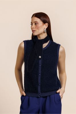 Studio Anneloes Cate sls cardigan, ink blue