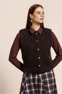 Studio Anneloes Bibi sls cardigan, espresso