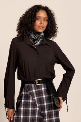 Studio Anneloes Bernie blouse, espresso