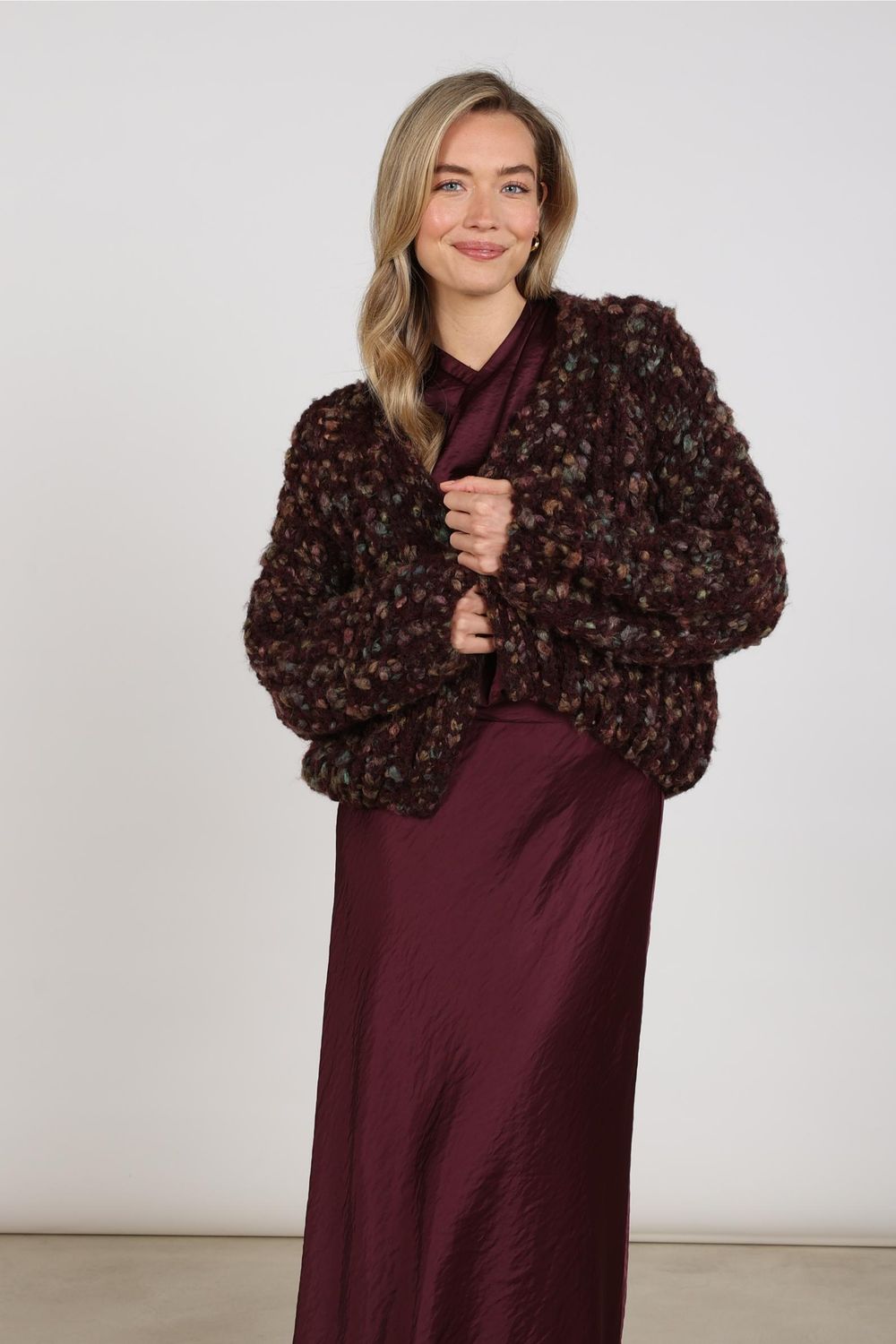 Nukus Lynn Cardigan, Cherry Nukus Lynn Cardigan, Cherry