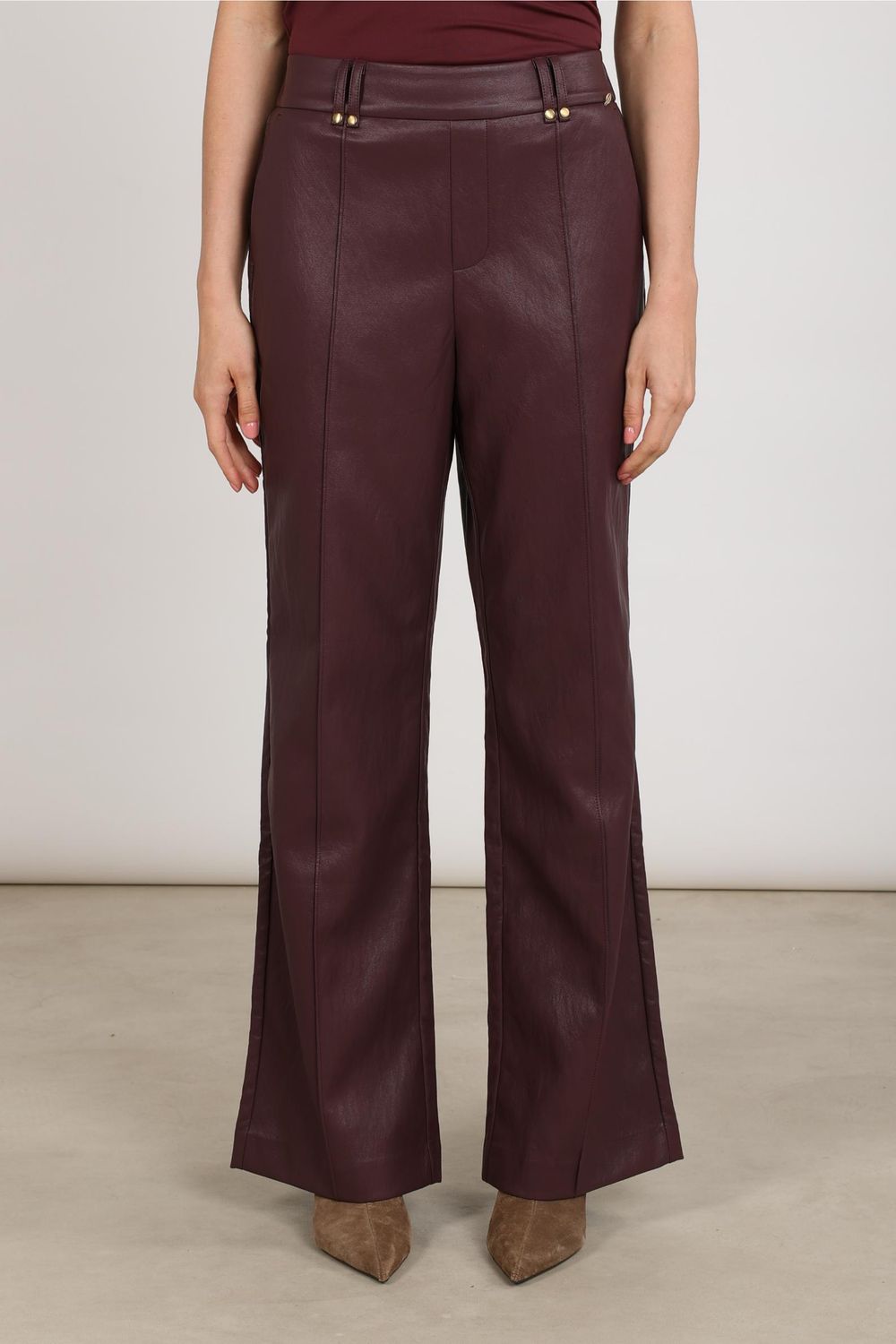 Nukus Jill Pants PU, Cherry Nukus Jill Pants PU, Cherry