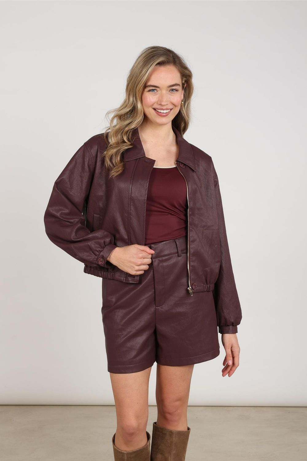 Nukus Dominique Jacket PU, Cherry