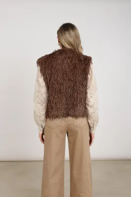 Nukus Mila Gilet Feather, Taupe