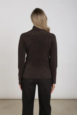Nukus Sylvia Pullover Lurex, Chocolate