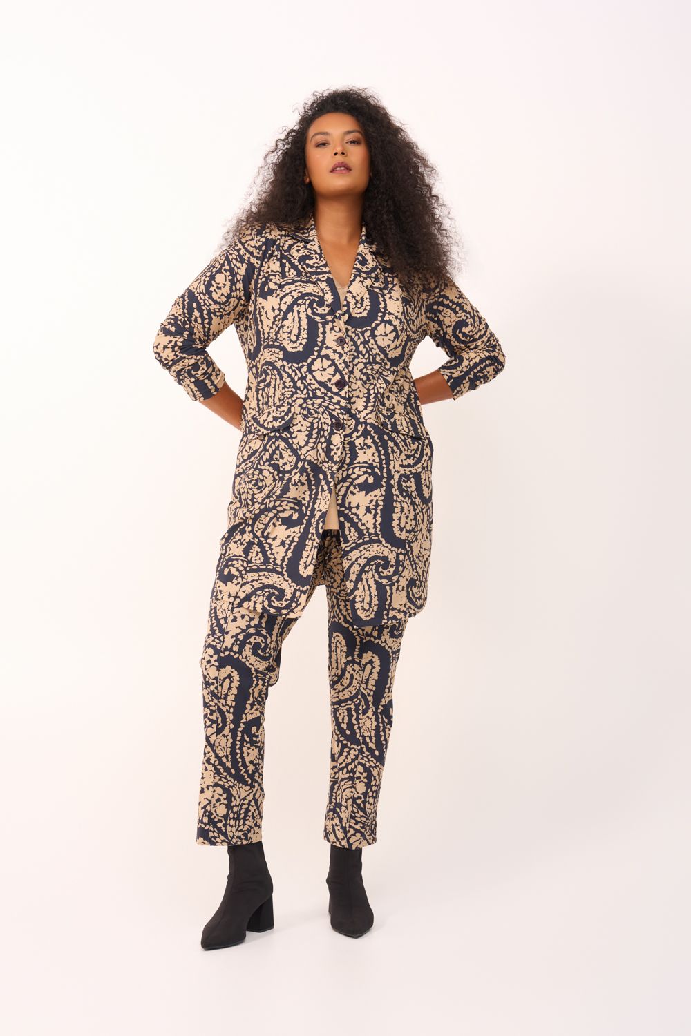 Plus Basics Pants Long, Terrazzo Plus Basics Pants Long, Terrazzo