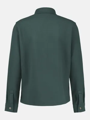 Lerros vest met wollook, cedar green